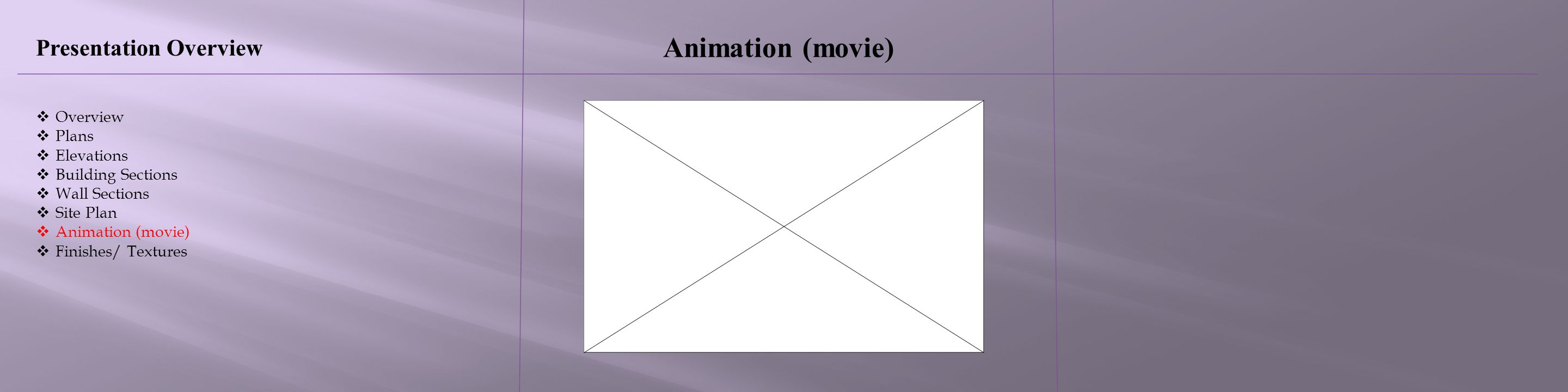 Animation (movie) Presentation Overview Overview Plans Elevations