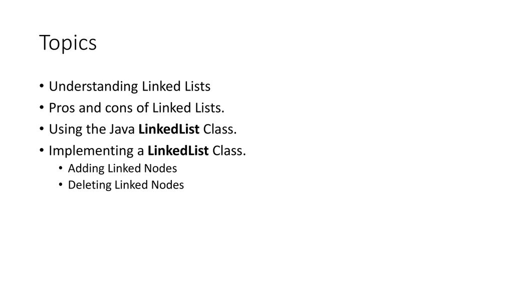 Linked Lists. - ppt download