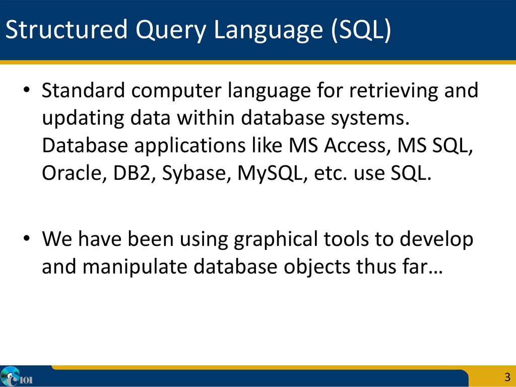 Structured query language sql william klingelsmith ppt download