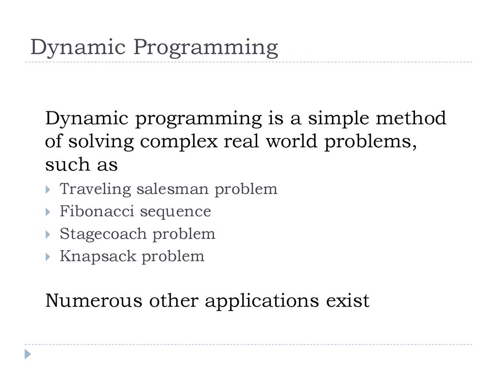 Dynamic Programming and the Knapsack Problem - ppt download