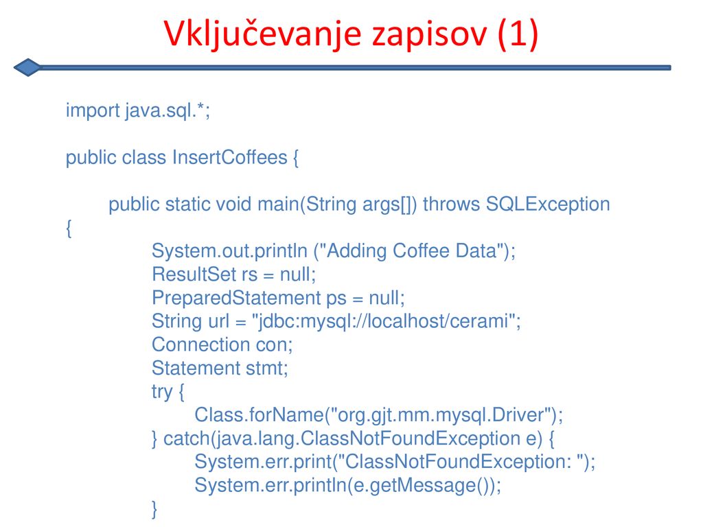Delo s podatkovnimi bazami ppt download