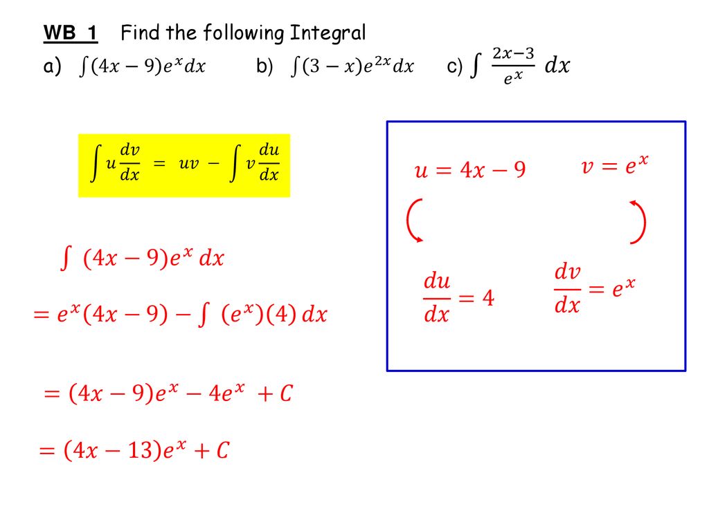 Integration By Parts Ppt Download