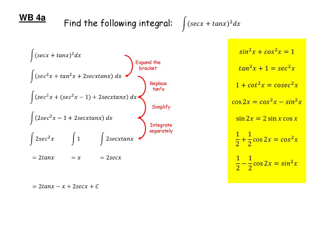 Integration Trig Identities Ppt Download Integration Trig Identities Ppt Download