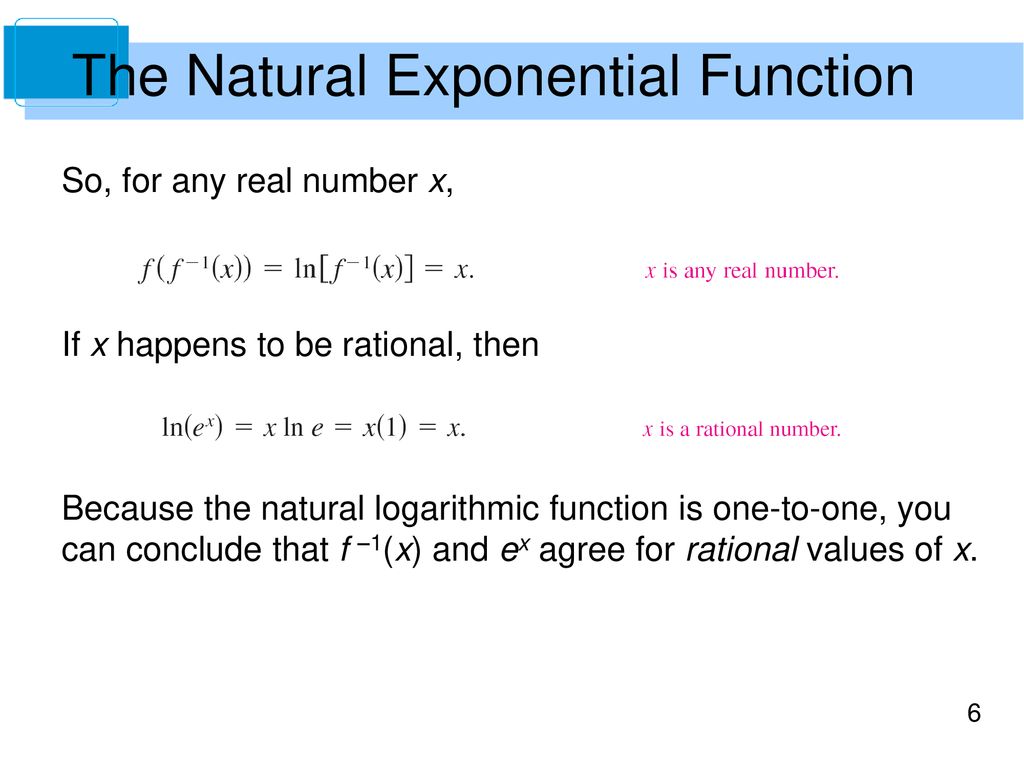 Logarithmic, Exponential, and Other Transcendental Functions - ppt download