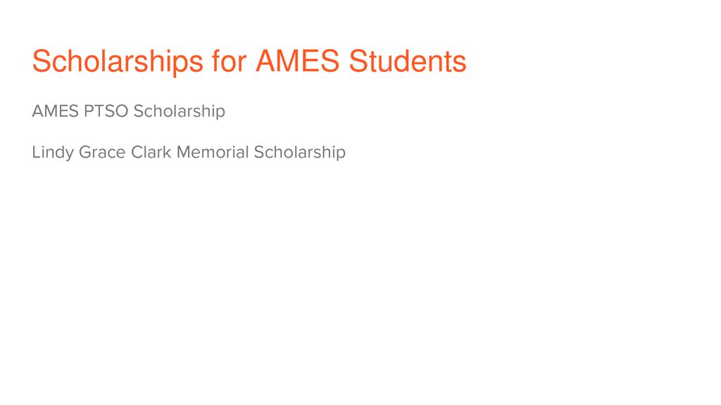 Scholarships for AMES Students