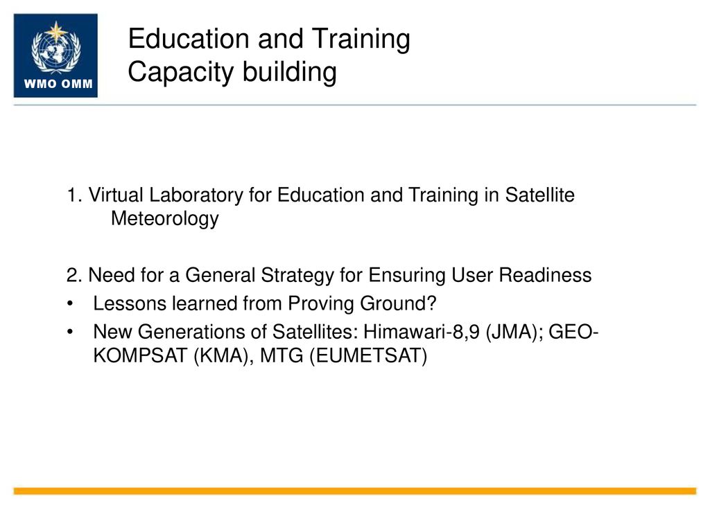 Education and Training Capacity building