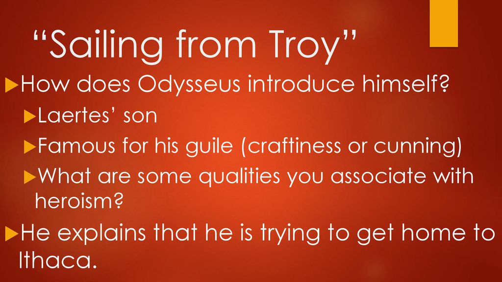 Part I “Sailing from Troy” and “The Lotuseaters” ppt download