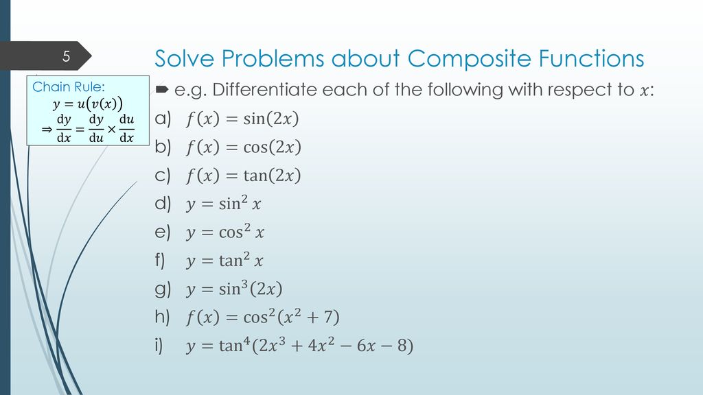 Differentiation With Trig Outcomes Ppt Download