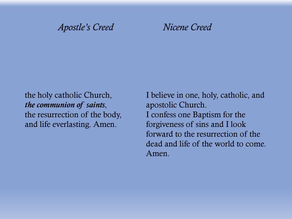 Catholic creed the apostle The Apostles