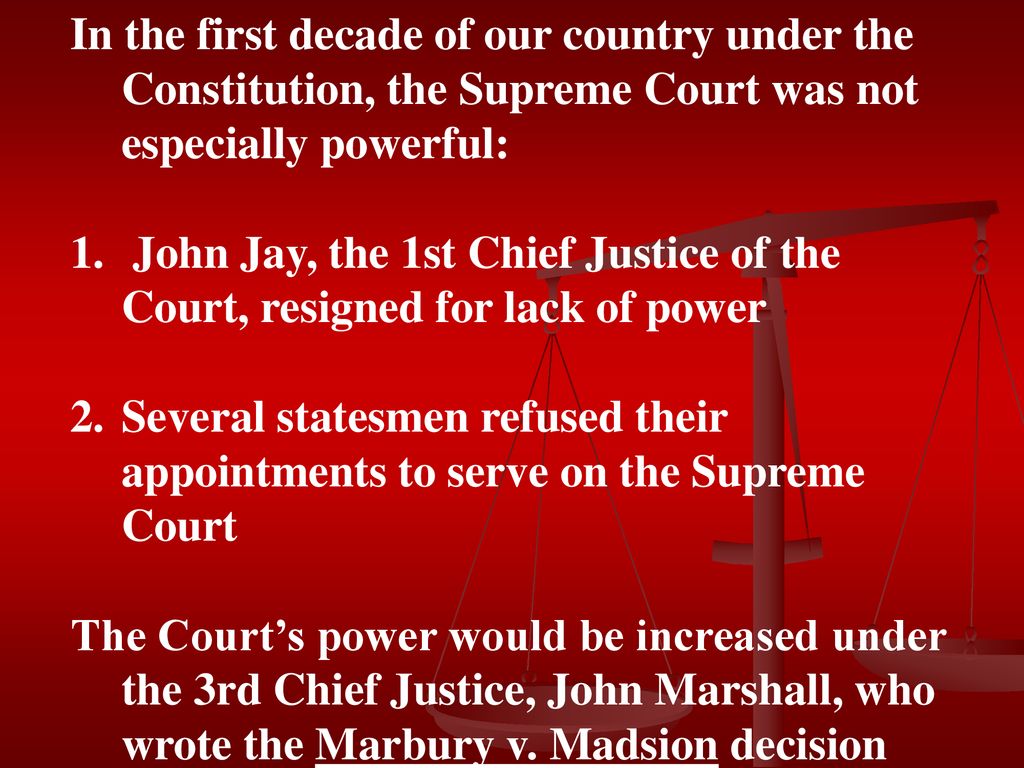what did the supreme court's decision in the case of marbury v madison do for the supreme court apex