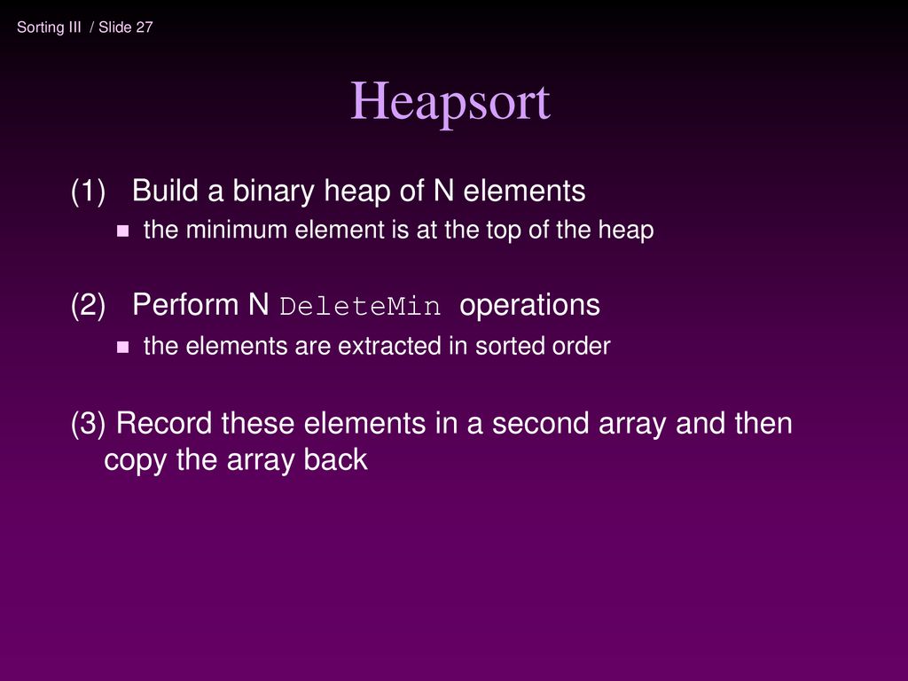 Heaps, Heap Sort, and Priority Queues - ppt download