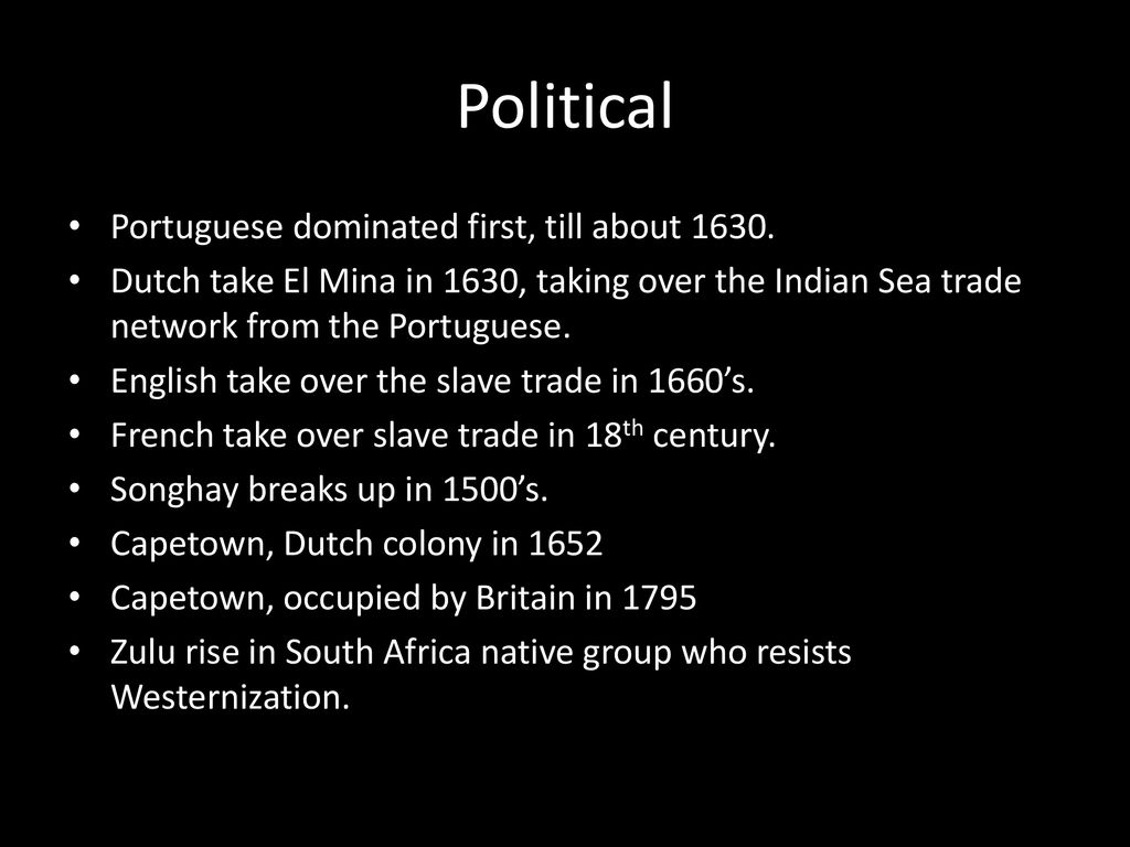 AP World History Chapter Ppt Download   Political Portuguese Dominated First%2C Till About 1630. 