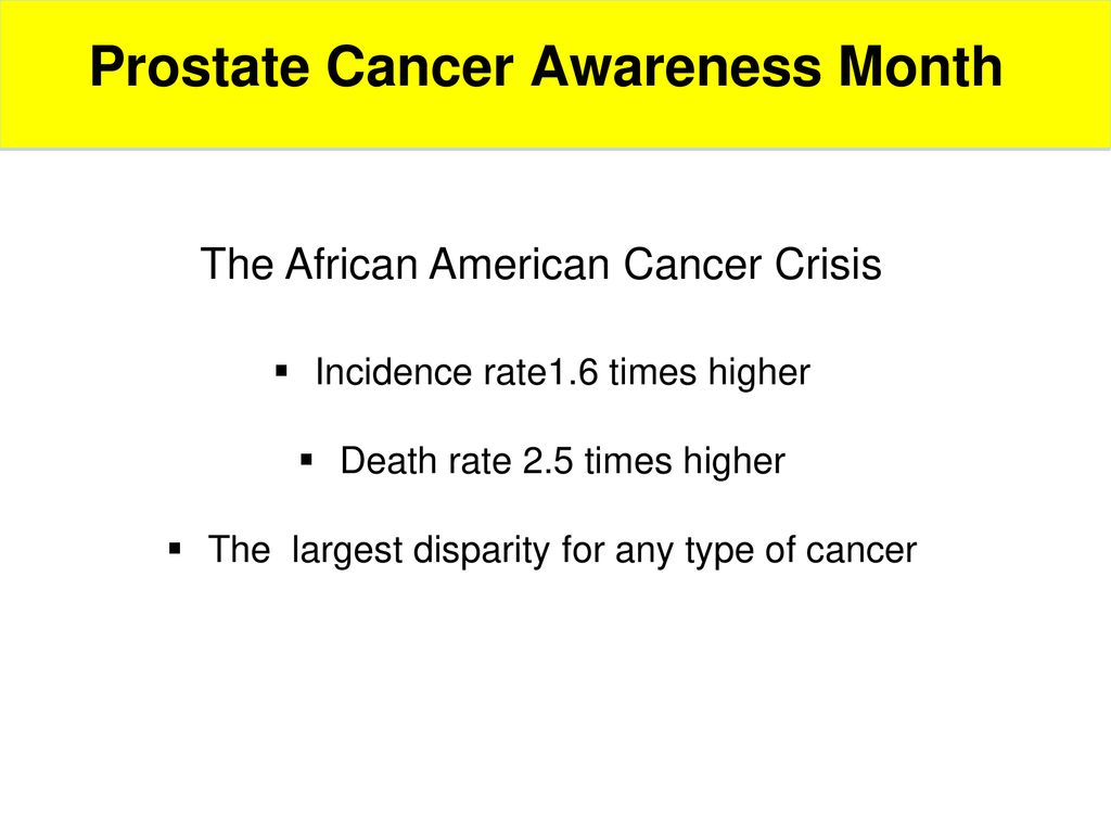 Prostate Cancer Awareness Month - ppt download