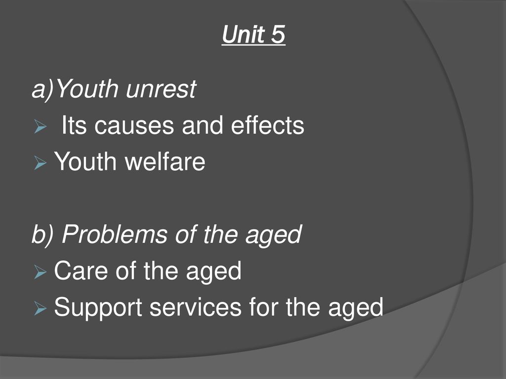 what is youth unrest