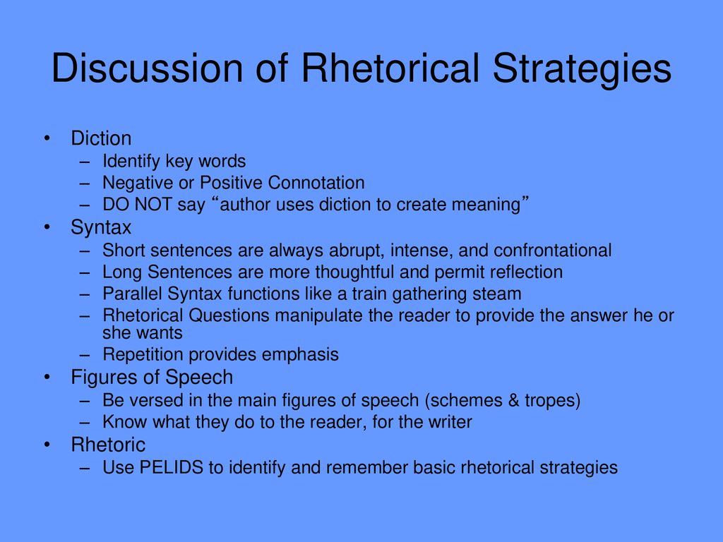 basic rhetorical strategies