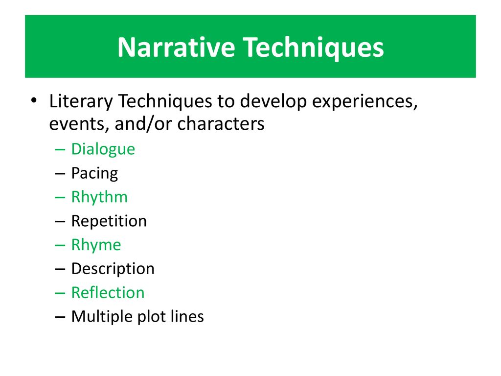 The Narrative MN State Standard, American Literature, Tenth grade ppt