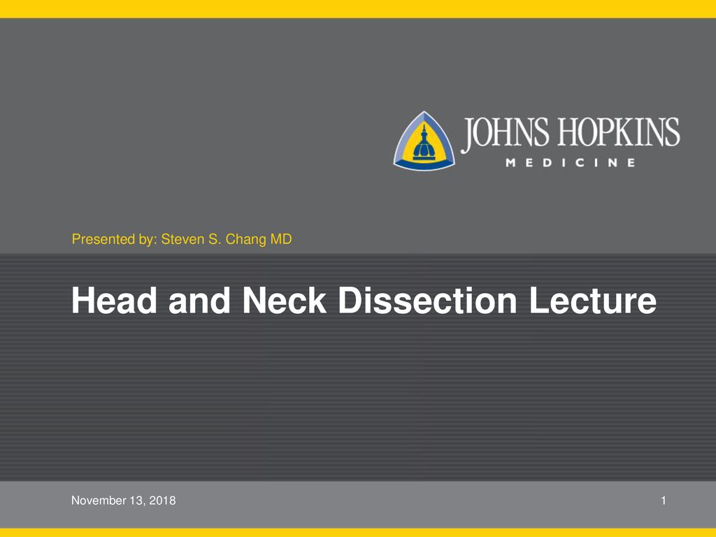 Head and Neck Dissection Lecture