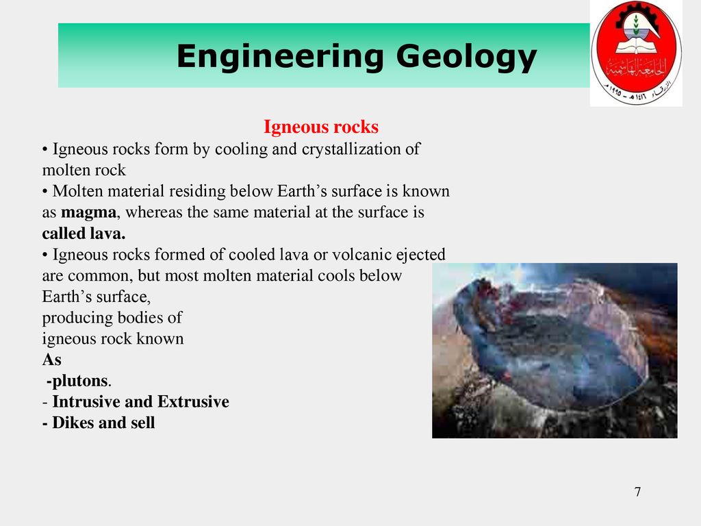 Engineering Geology Igneous rocks