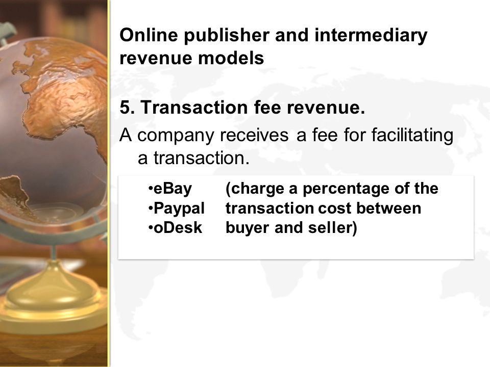 Online publisher and intermediary revenue models