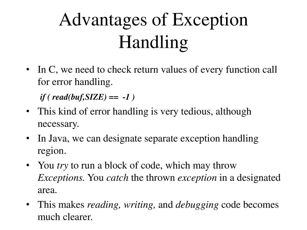 Advantages in Exceptions Handling, by Veeereshkumar