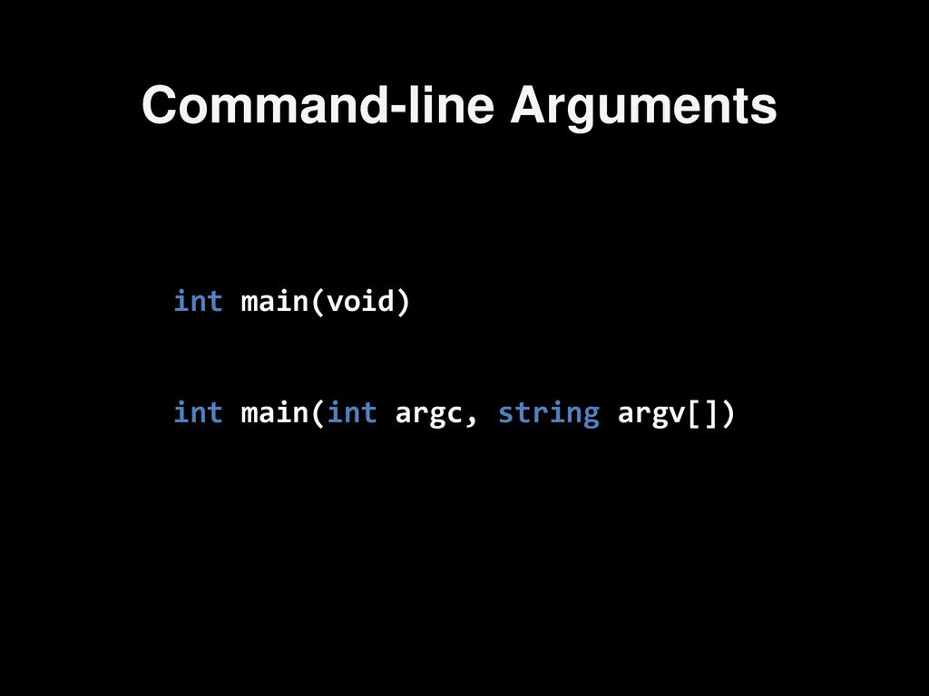 Commandline Arguments ppt download