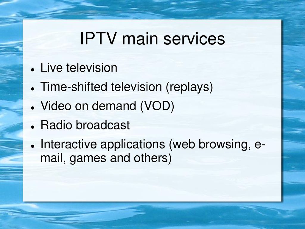 What is IPTV? Internet Protocol television (IPTV)