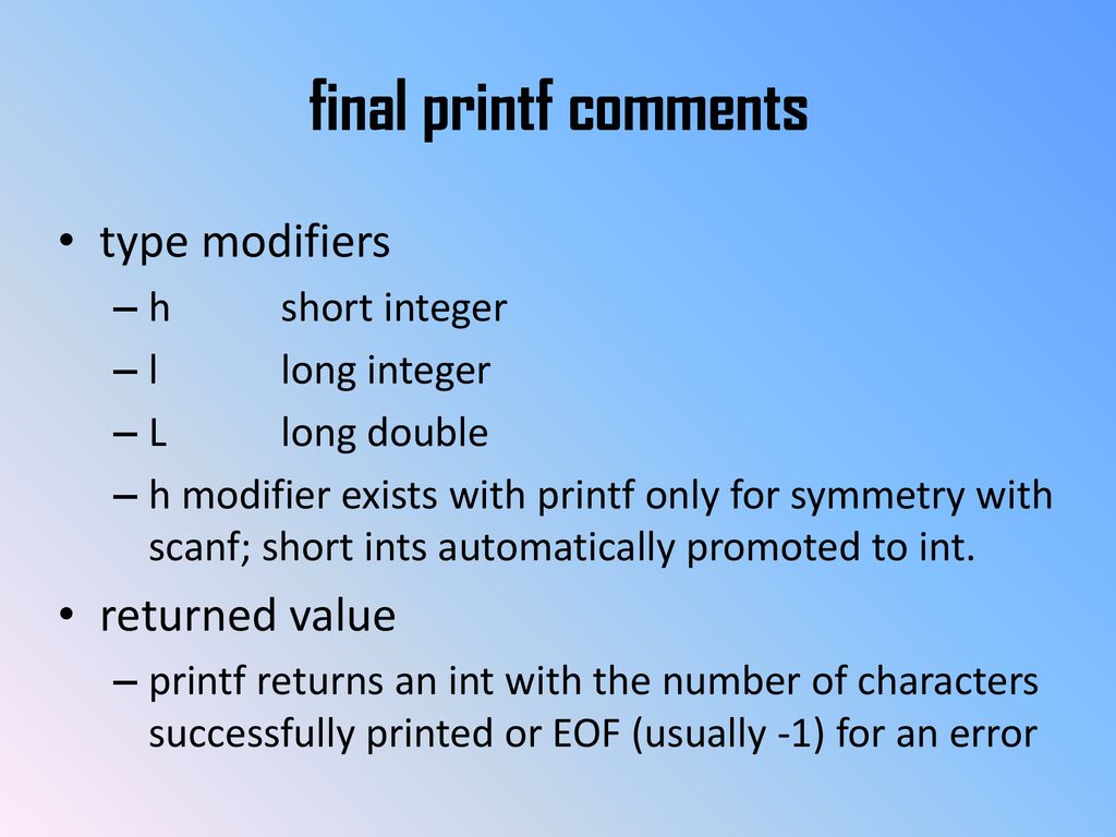 Chapter 08- printf and scanf - ppt download