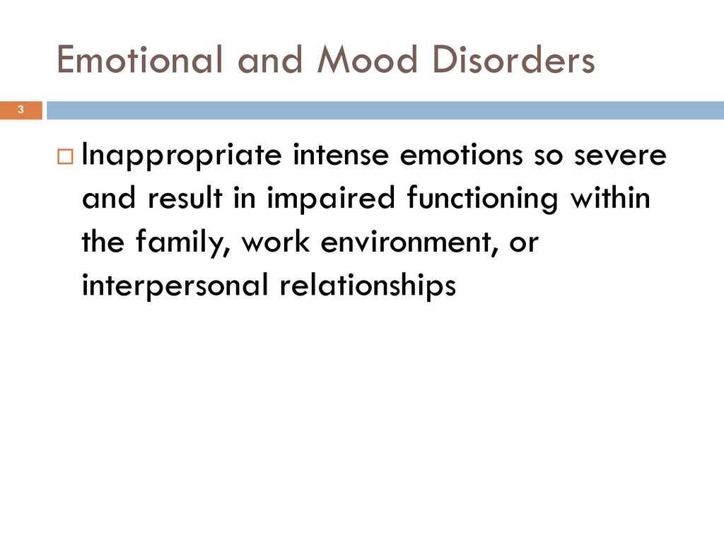 Emotional and Mood Disorders