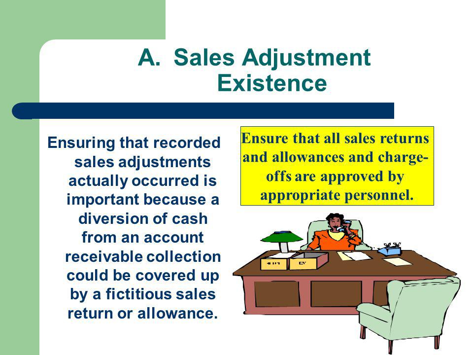Sales Adjustment Existence