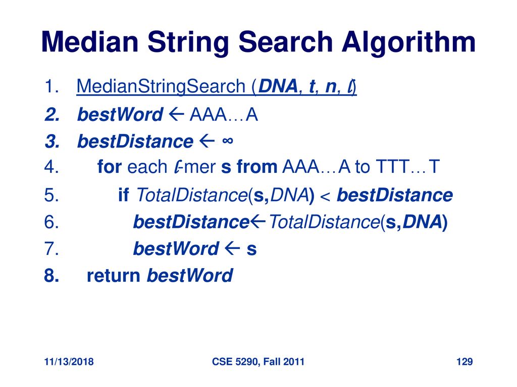 Median String Search Algorithm