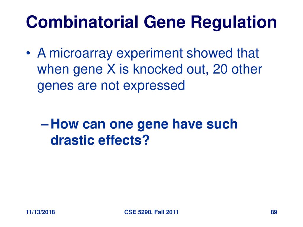 Combinatorial Gene Regulation