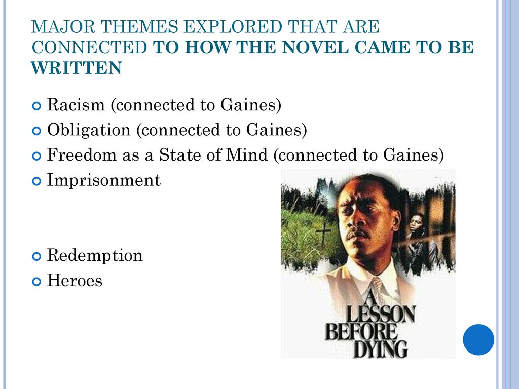 A LESSON BEFORE DYING BY ERNEST J. GAINES - ppt download