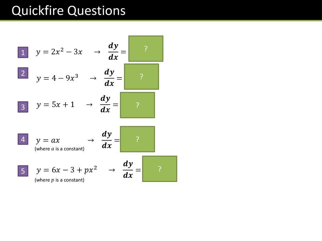 Gradient Function For A Straight Line The Gradient Is Constant Ppt Download