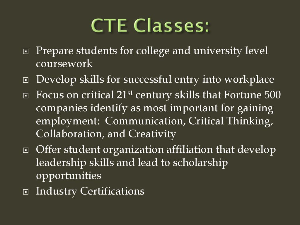 Career Technical Education ppt download