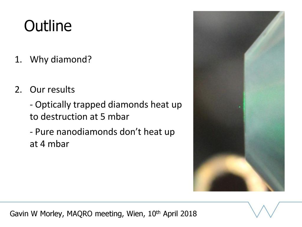 Optical levitation of high purity nanodiamonds in vacuum - ppt download