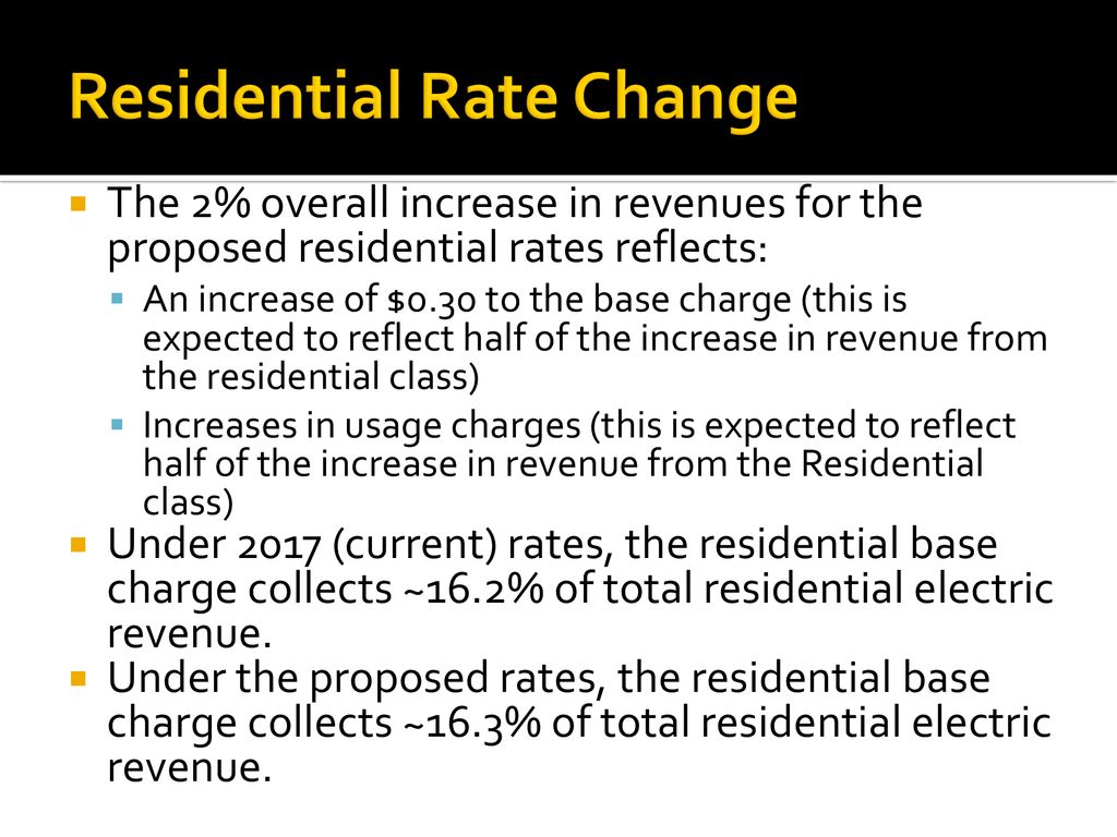 Residential Rate Change