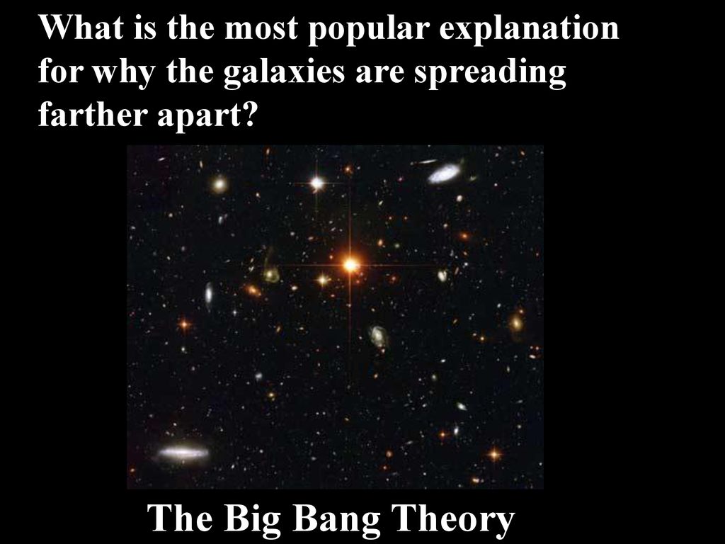 The Big Bang Theory What is the most popular explanation