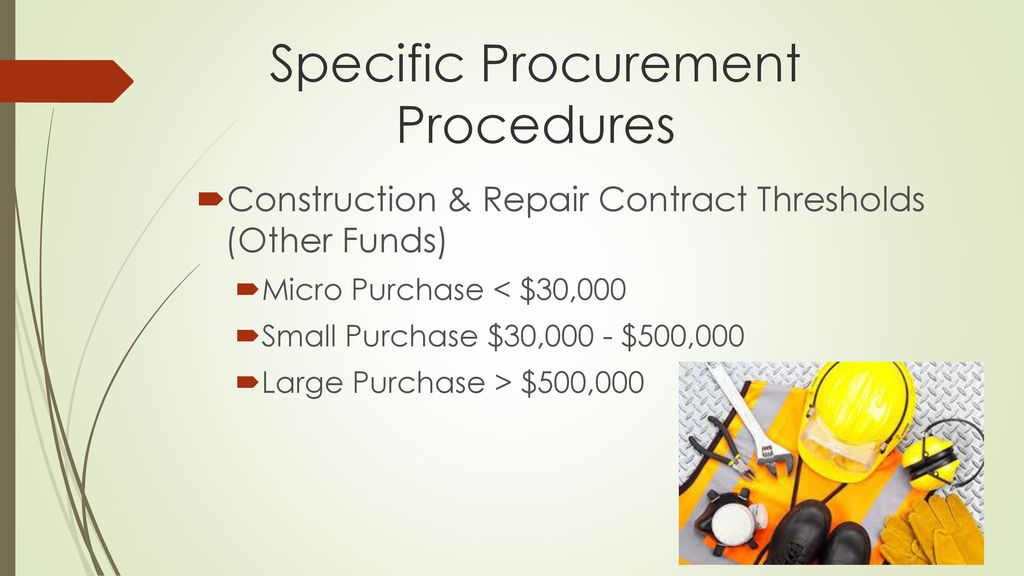 Specific Procurement Procedures