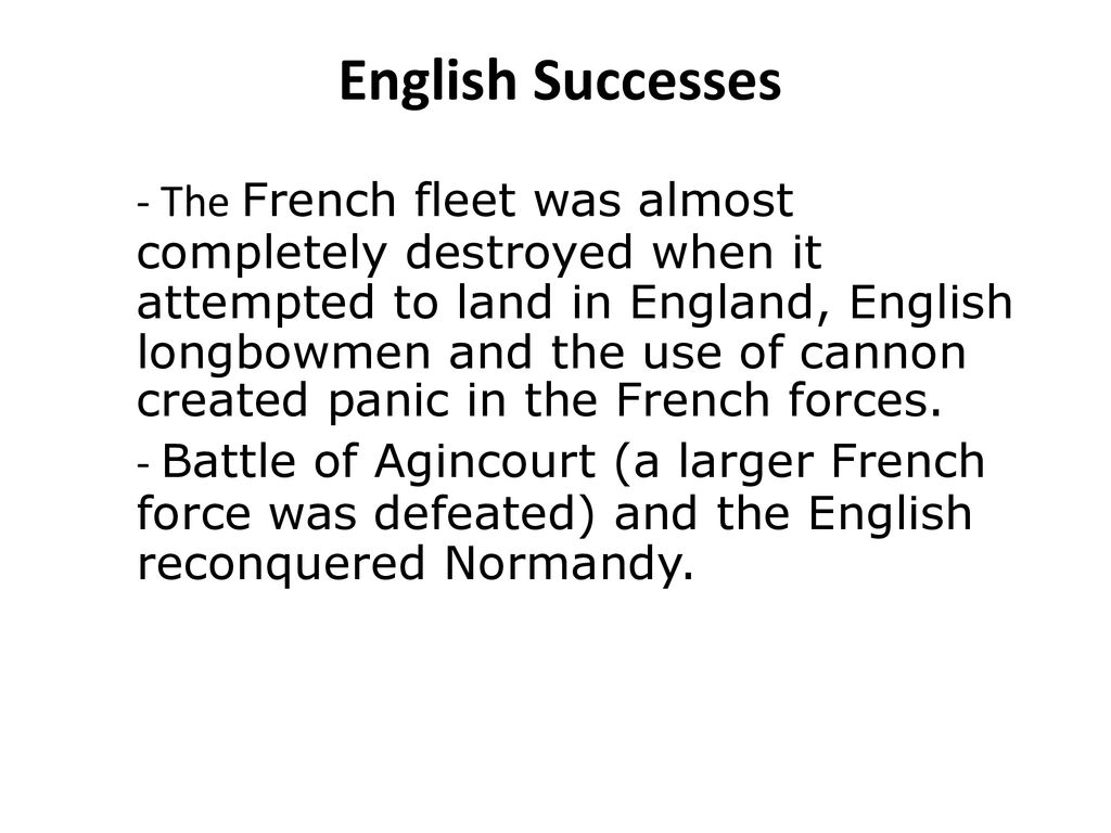 English Successes