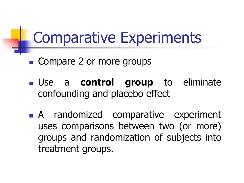 define comparative experiments in statistics