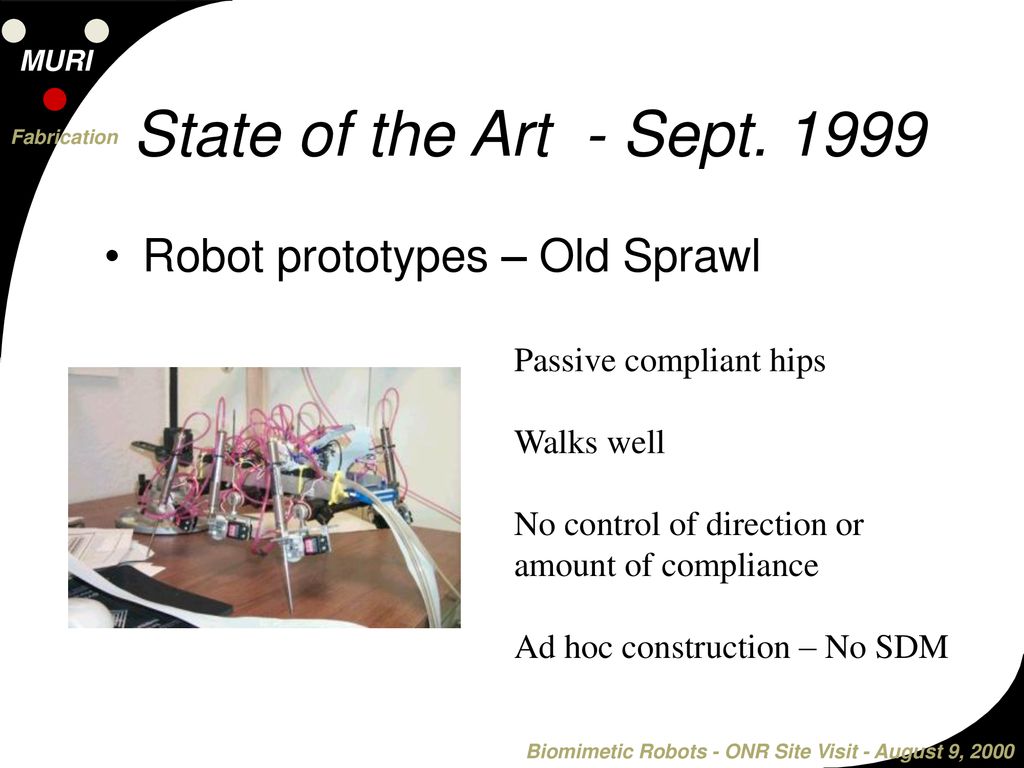 State of the Art - Sept Robot prototypes – Old Sprawl