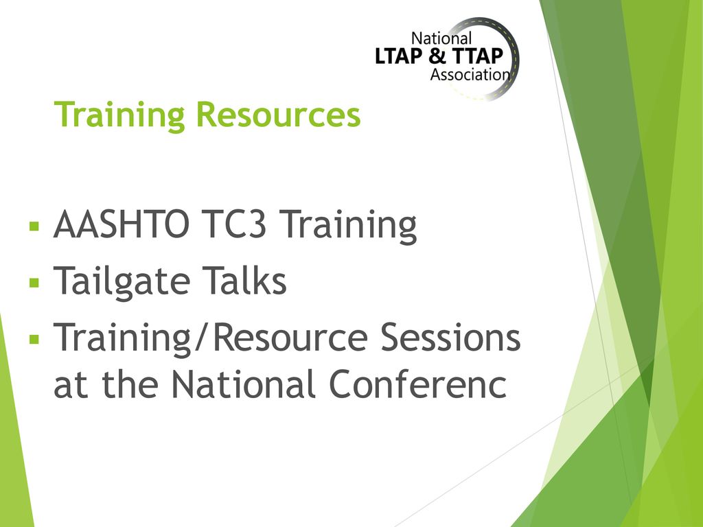 Training/Resource Sessions at the National Conferenc