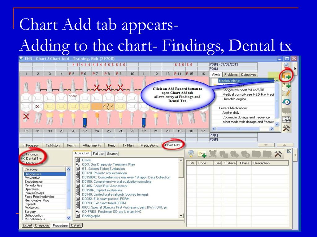 Axium Dental Charting