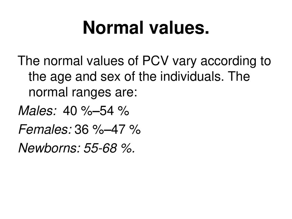 Determination of Hematocrit (Hct) (Packed Cell Volume; PCV) - ppt download
