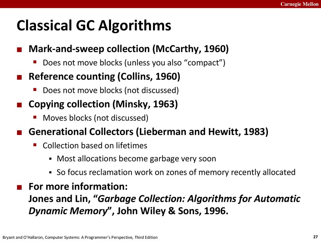 Dynamic Memory Allocation: Advanced Concepts /18-213/14-513/15-513 ...