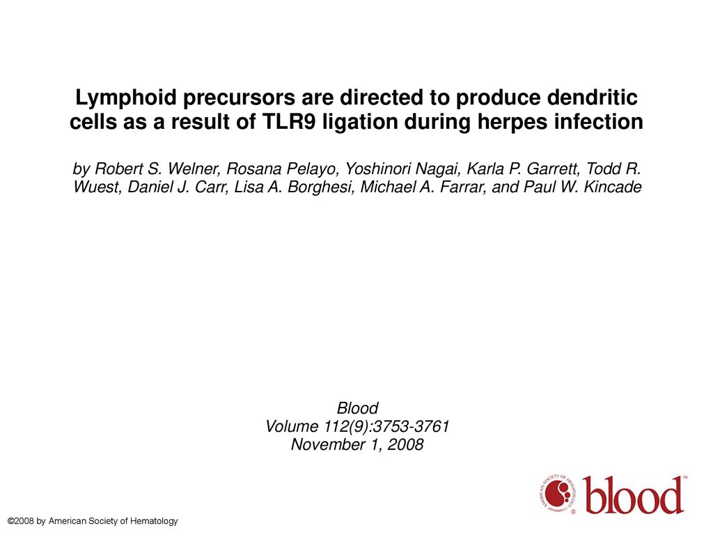 Lymphoid precursors are directed to produce dendritic cells as a result of TLR9 ligation during herpes infection