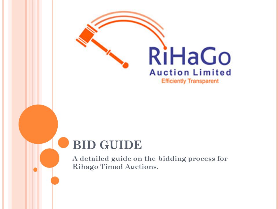 A detailed guide on the bidding process for Rihago Timed Auctions.