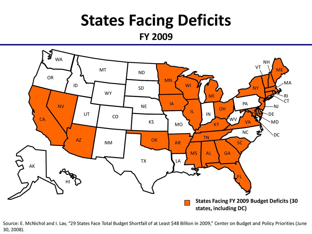 States Facing Deficits