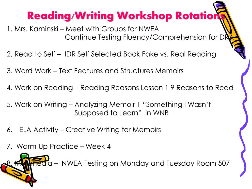 Reading/Writing Workshop Rotations