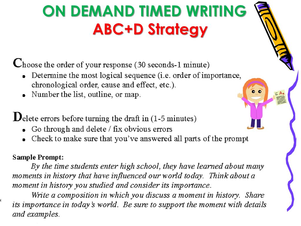 ON DEMAND TIMED WRITING